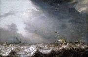 MOLYN, Pieter de Dutch Vessels at Sea in Stormy Weather china oil painting artist